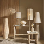 Mercury Tavertine Table Lamp - Natural Lighting Albi-Local   