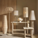 Mercury Tavertine Table Lamp - Natural Lighting Albi-Local