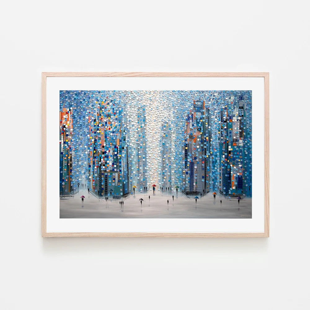 Metropolitan Dreams, By Ekaterina Ermilkina Wall Art Gioia-Local 60x40cm Framed Poster Black