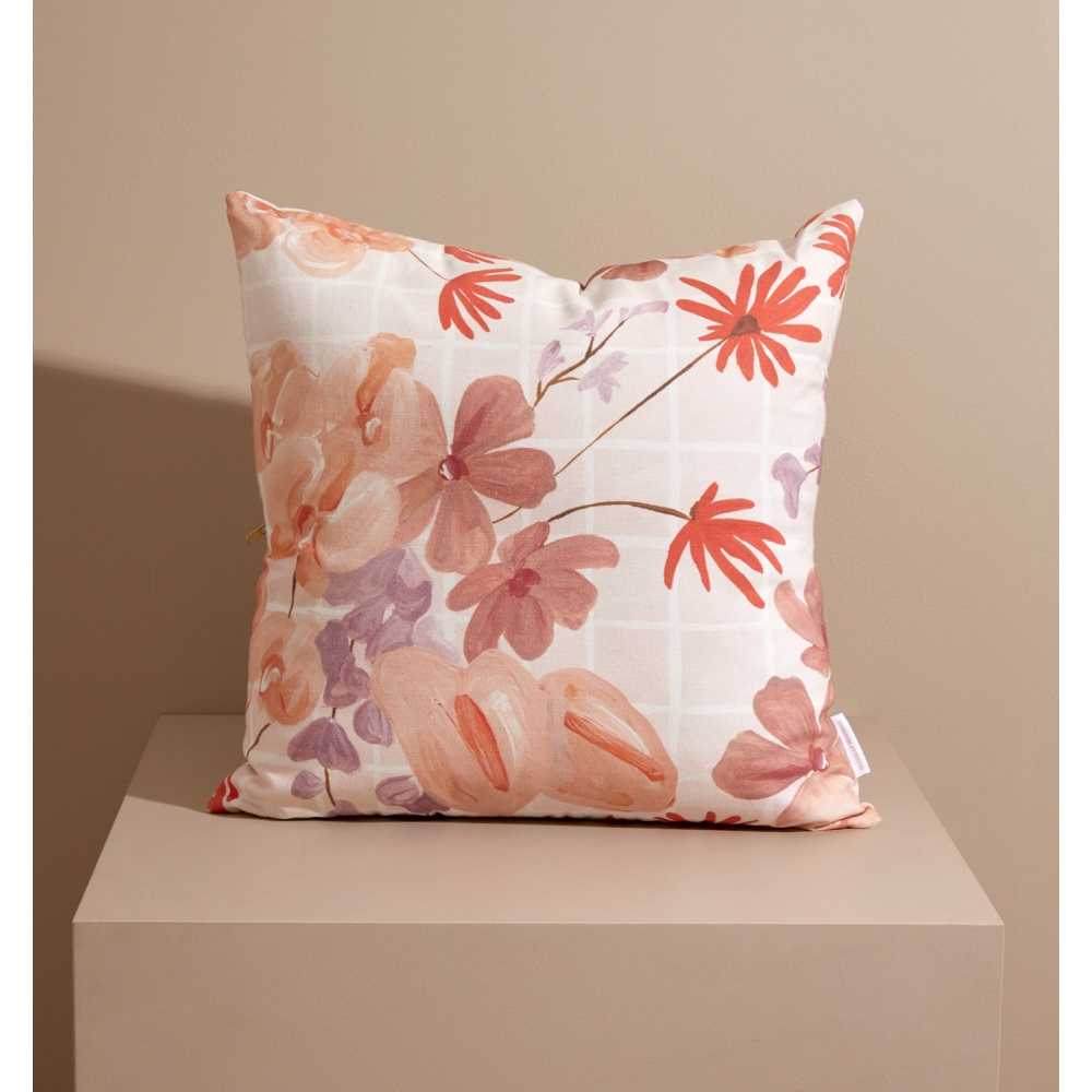 Ex Display - Modern Orchids 50cm Square Cushion - Floral Cushion Warran-Local