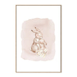 Mother And Baby Flowers, By At Viv Home Prints Wall Art Gioia-Local Oak Framed Canvas 40x60cm