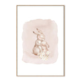Mother And Baby Flowers, By At Viv Home Prints Wall Art Gioia-Local Oak Framed Canvas 40x60cm