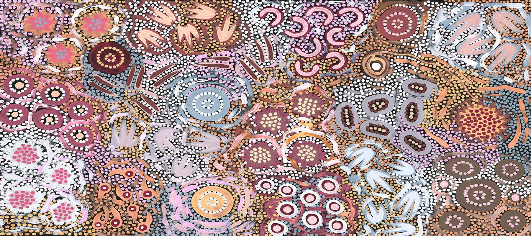 My Great Great Grandmothers Land, Style A, Pink Tone, By Azeza Possum Wall Art Gioia-Local