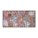 My Great Great Grandmothers Land, Style A, Pink Tone, By Azeza Possum Wall Art Gioia-Local 80x40cm Framed Canvas Black