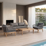 Nafisa 4pcs Outdoor Lounge Set - Grey Outdoor Set Eminem-Core