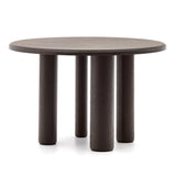 Nailem 1.2m Round Ash Wood Dining Table - Dark Chocolate Dining Table The Form-Local   