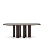 Nailem 2.2m Oval Ash Wood Dining Table - Dark Coffee Dining Table The Form-Local   