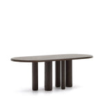 Nailem 2.2m Oval Ash Wood Dining Table - Dark Chocolate Dining Table The Form-Local   