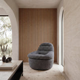Nalini Swivel Lounge Chair - Prussian Blue Lounge Chair Freehold-Core