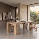 Nasima 2.44m Elm Dining Table - Natural Dining Table Nasa-Core