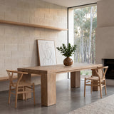 Nasima 3m Elm Dining Table - Natural Dining Table Nasa-Core