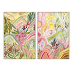 Native Rainbow, Style A & B, Set of 2, By Jessie Mitchelson Wall Art Gioia-Local 40x60cm Framed Canvas Oak