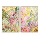 Native Rainbow, Style A & B, Set of 2, By Jessie Mitchelson Wall Art Gioia-Local 40x60cm Framed Canvas Oak