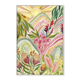 Native Rainbow, Style A, By Jessie Mitchelson Wall Art Gioia-Local 40x60cm Framed Canvas White