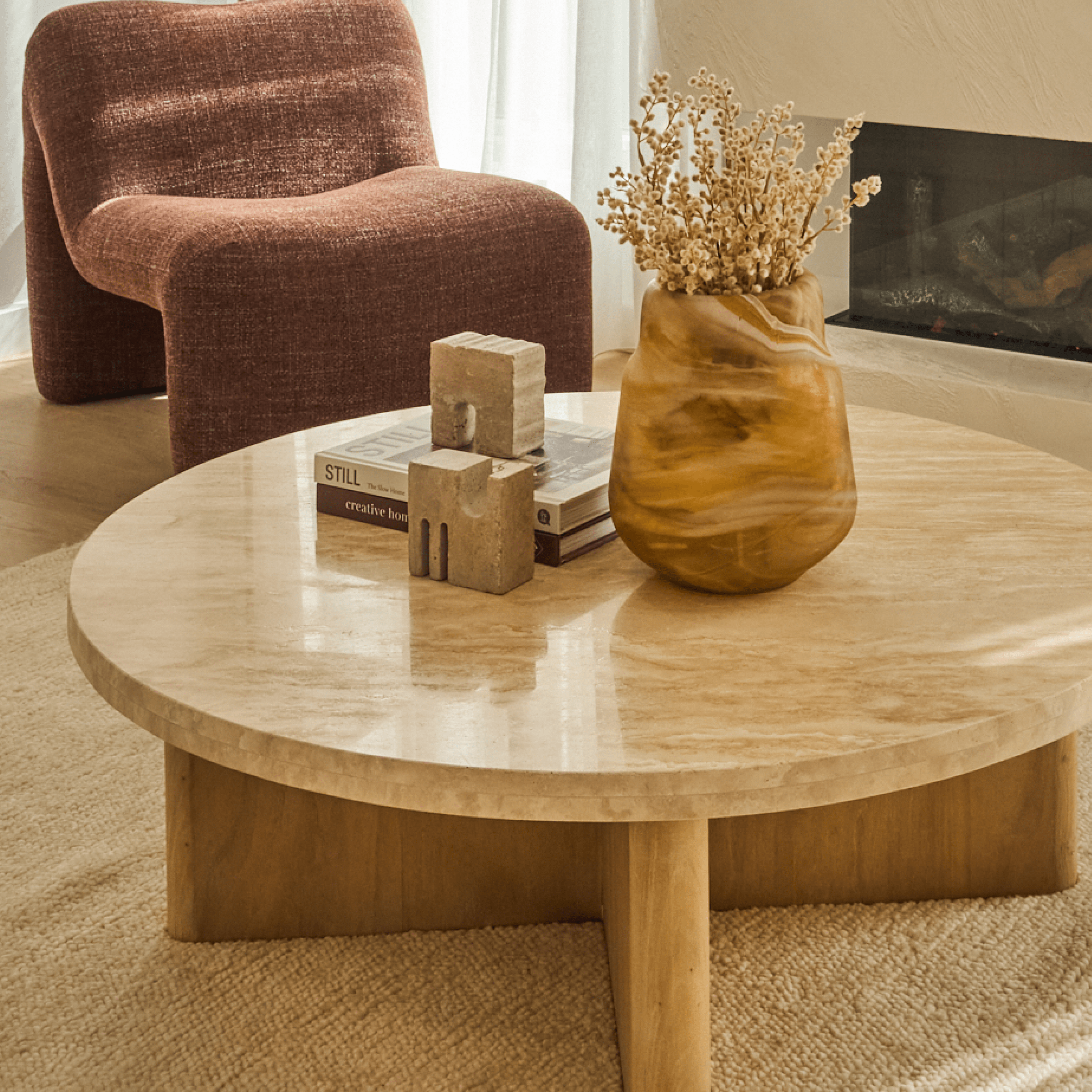 Set of 2 - Davis Natural Dining Chair - Grey Seat