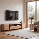 New York Lowline 2.1m Wooden TV Entertainment Unit - Full Natural TV/Entertainment Unit Better B-Core