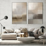 Next Time, Neutral Abstract, Style A & B, Set Of 2, By Karine Tonial Grimm Wall Art Gioia-Local