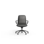 Celebi Leather Office Chair Office Chair OLGY-Local Lowback Leather Charcoal
