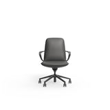 Celebi Leather Office Chair Office Chair OLGY-Local Lowback Leather Charcoal