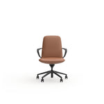 Celebi Leather Office Chair Office Chair OLGY-Local Lowback Leather Tan