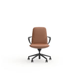 Celebi Leather Office Chair Office Chair OLGY-Local Lowback Leather Tan