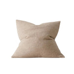 Nicolo 50cm Woven Linen Check Design Cushion Cushion Weave-Local Nicolo Natural Polyester