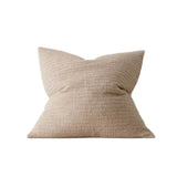Nicolo 50cm Woven Linen Check Design Cushion Cushion Weave-Local Nicolo Natural Polyester
