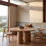 Nobu 1.5m Round Dining Table - Natural Dining Table Century-Core