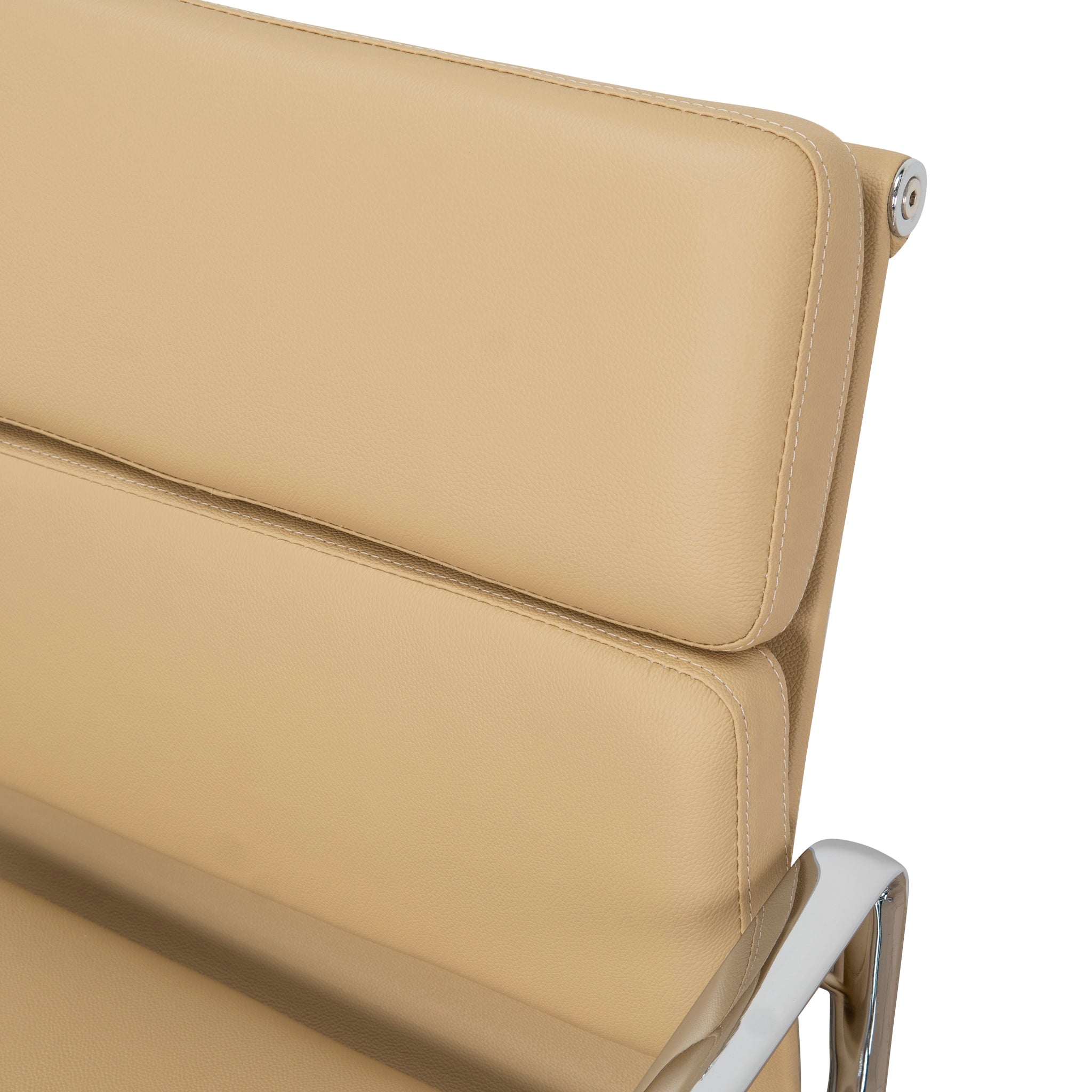 Ashton Low Back Office Chair - Light Brown Leather Office Chair Yus Furniture-Core