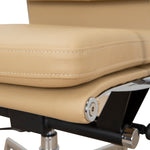 Ashton Low Back Office Chair - Light Brown Leather Office Chair Yus Furniture-Core