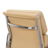 Ashton Low Back Office Chair - Light Brown Leather Office Chair Yus Furniture-Core