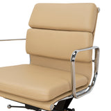 Ashton Low Back Office Chair - Light Brown Leather Office Chair Yus Furniture-Core
