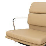 Ashton Low Back Office Chair - Light Brown Leather Office Chair Yus Furniture-Core