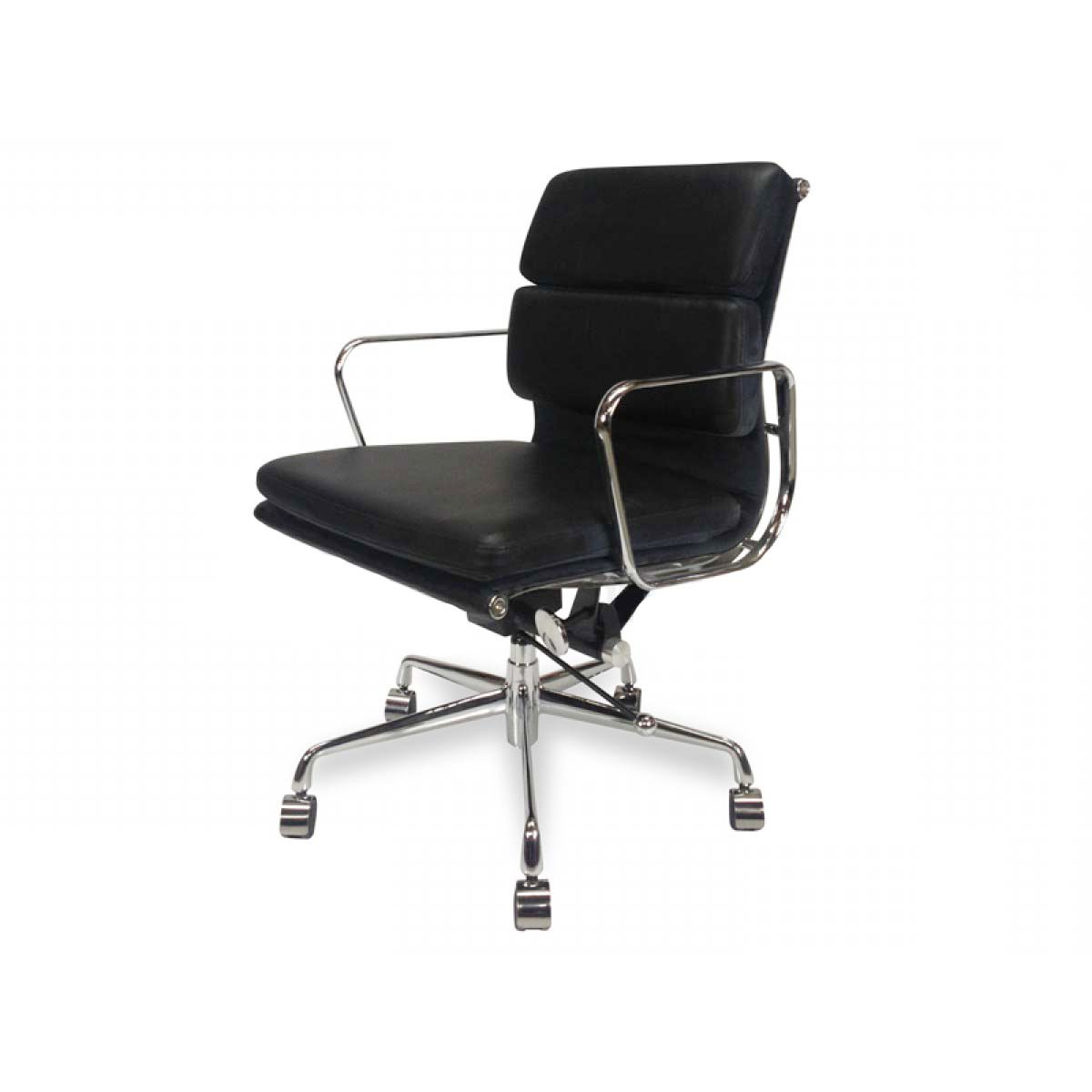 Ex Display - Ashton Low Back Office Chair - Black Leather Office Chair Yus Furniture-Core   