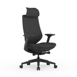 Velsan Mesh Office Chair - Full Black with Headrest Office Chair Avone-Core