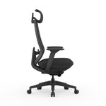 Velsan Mesh Office Chair - Full Black with Headrest Office Chair Avone-Core
