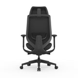 Velsan Mesh Office Chair - Full Black with Headrest Office Chair Avone-Core