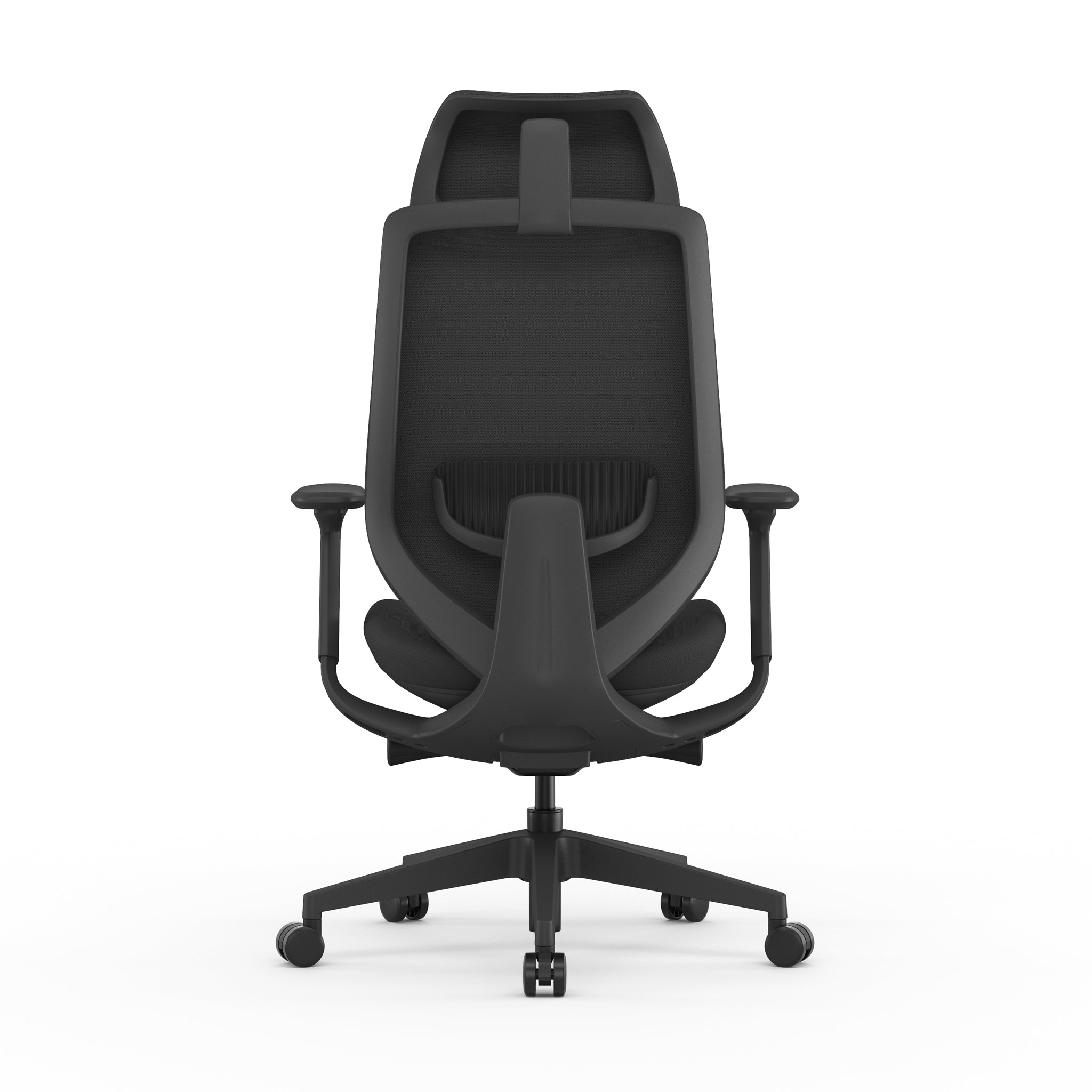 Velsan Mesh Office Chair - Full Black with Headrest Office Chair Avone-Core