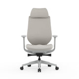 Velsan Mesh Office Chair - Light Grey with Headrest Office Chair Avone-Core