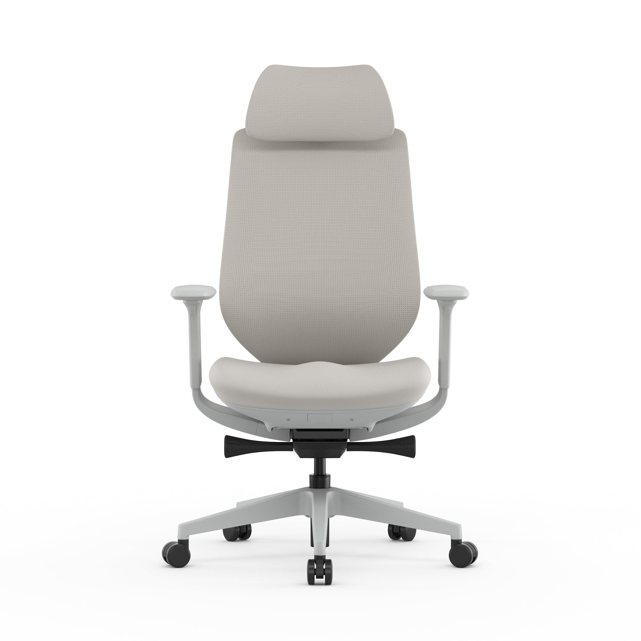 Velsan Mesh Office Chair - Light Grey with Headrest Office Chair Avone-Core