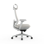 Velsan Mesh Office Chair - Light Grey with Headrest Office Chair Avone-Core