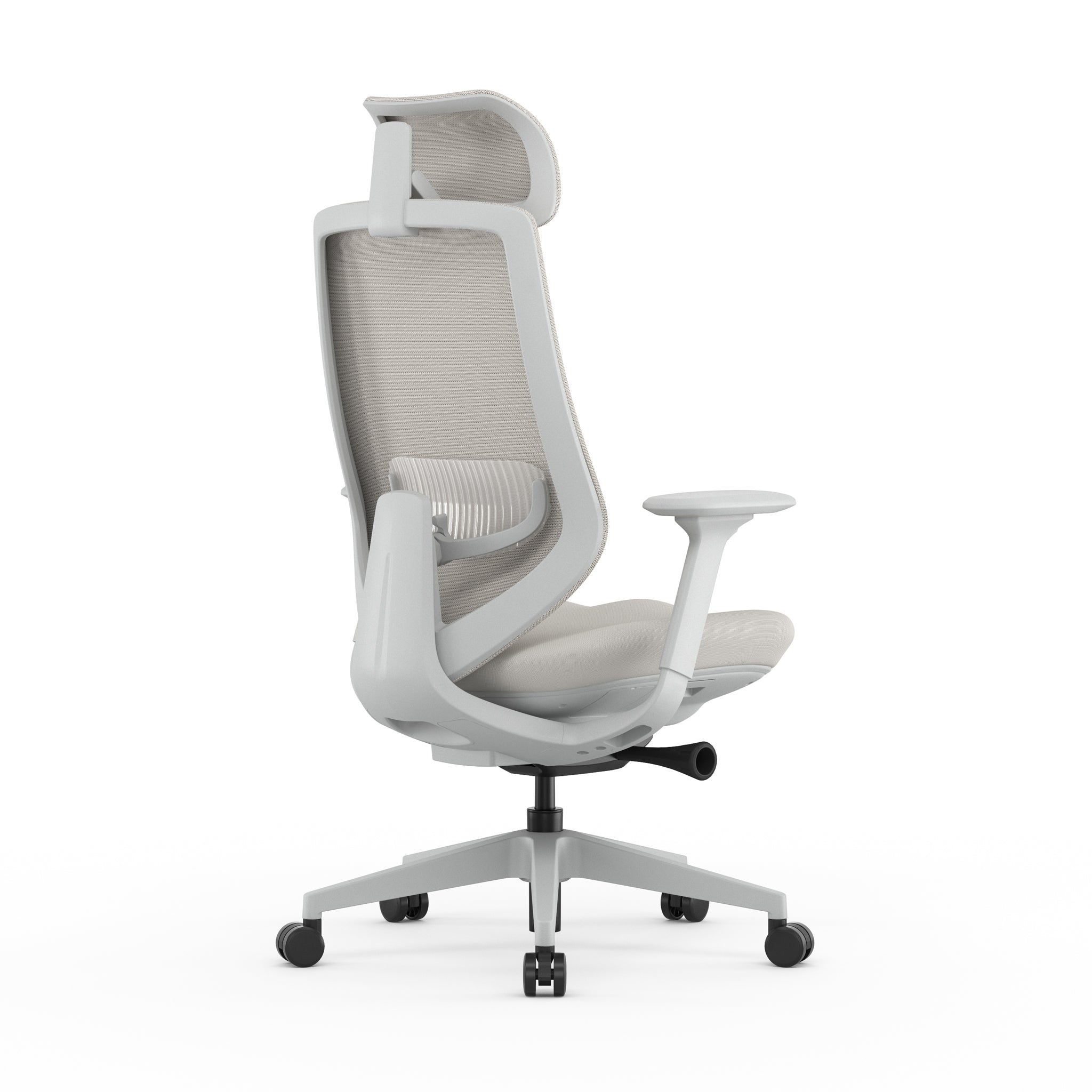 Velsan Mesh Office Chair - Light Grey with Headrest Office Chair Avone-Core