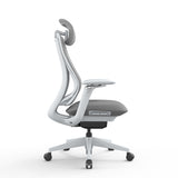 Sevanto Mesh Office Chair - Light Grey with Headrest Office Chair Avone-Core