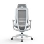 Sevanto Mesh Office Chair - Light Grey with Headrest Office Chair Avone-Core