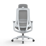 Sevanto Mesh Office Chair - Light Grey with Headrest Office Chair Avone-Core