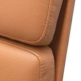 Ex Display - Ashton Low Back Office Chair - Saddle Tan in Black Frame Office Chair Yus Furniture-Core   