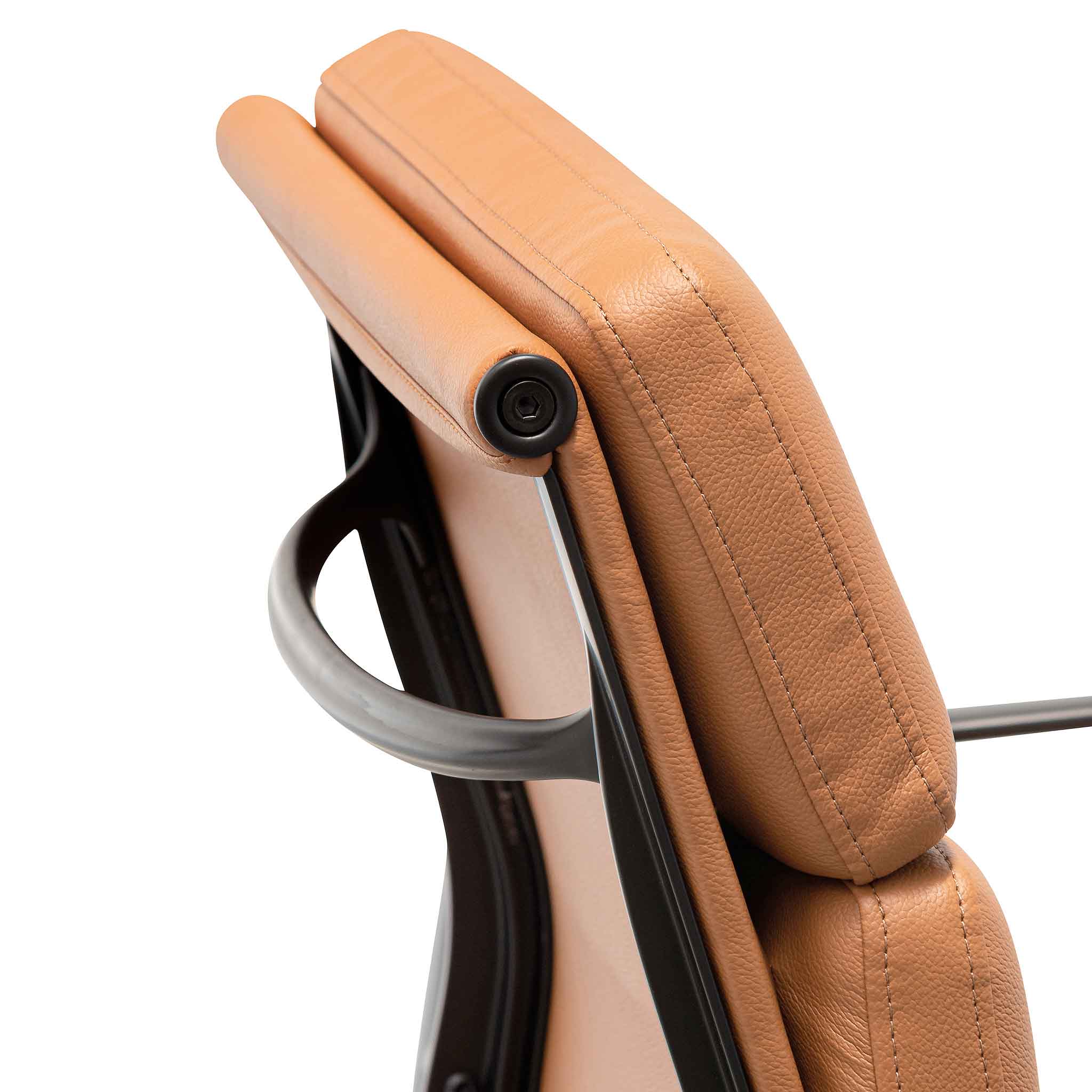 Ex Display - Ashton Low Back Office Chair - Saddle Tan in Black Frame Office Chair Yus Furniture-Core   