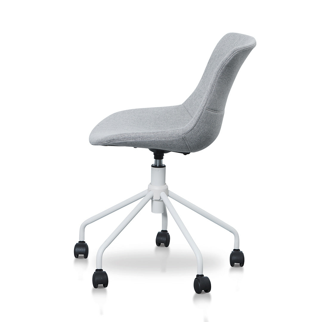 Zima Office Bar Chair - Light Grey with White Base Office Chair LF-Core   