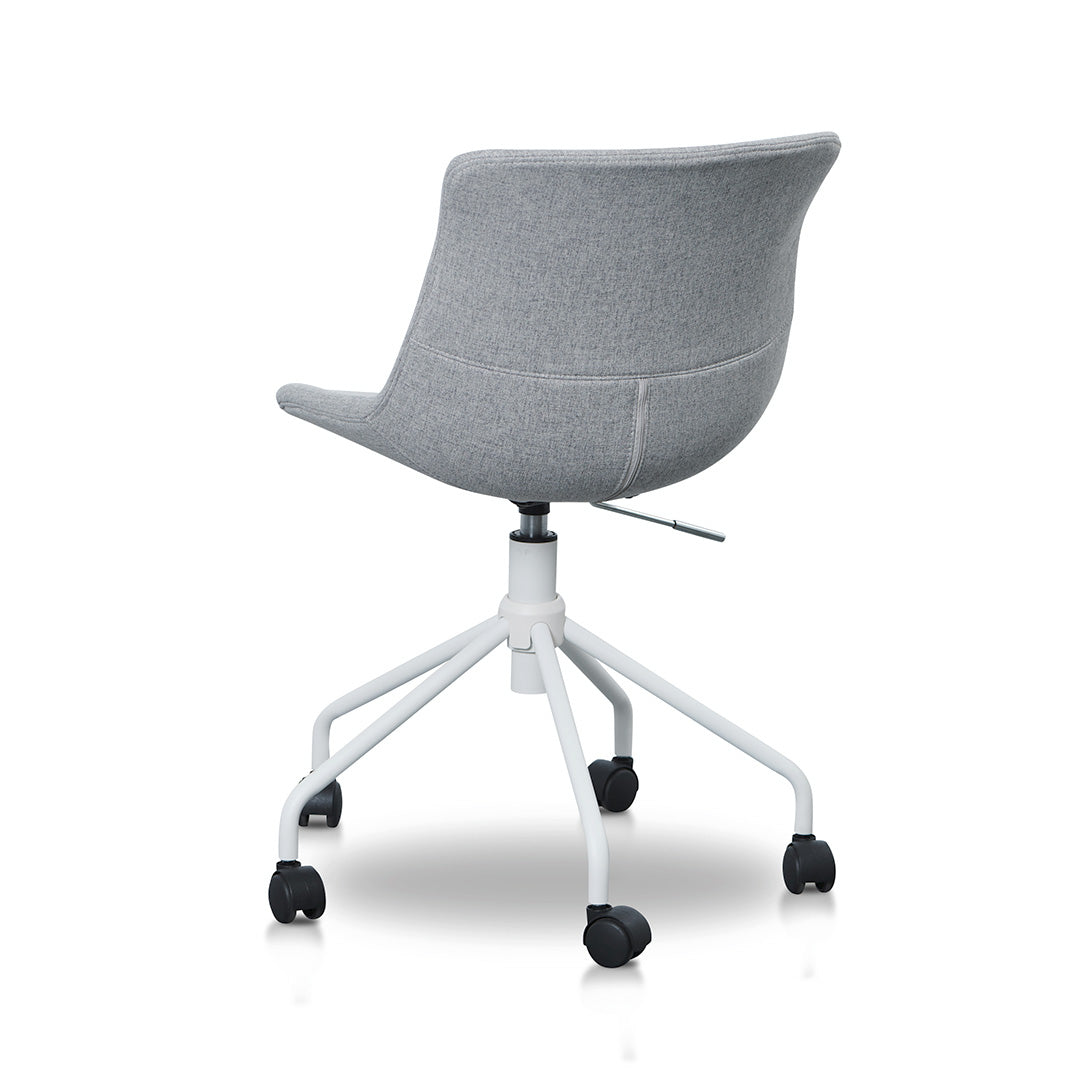 Zima Office Bar Chair - Light Grey with White Base Office Chair LF-Core   