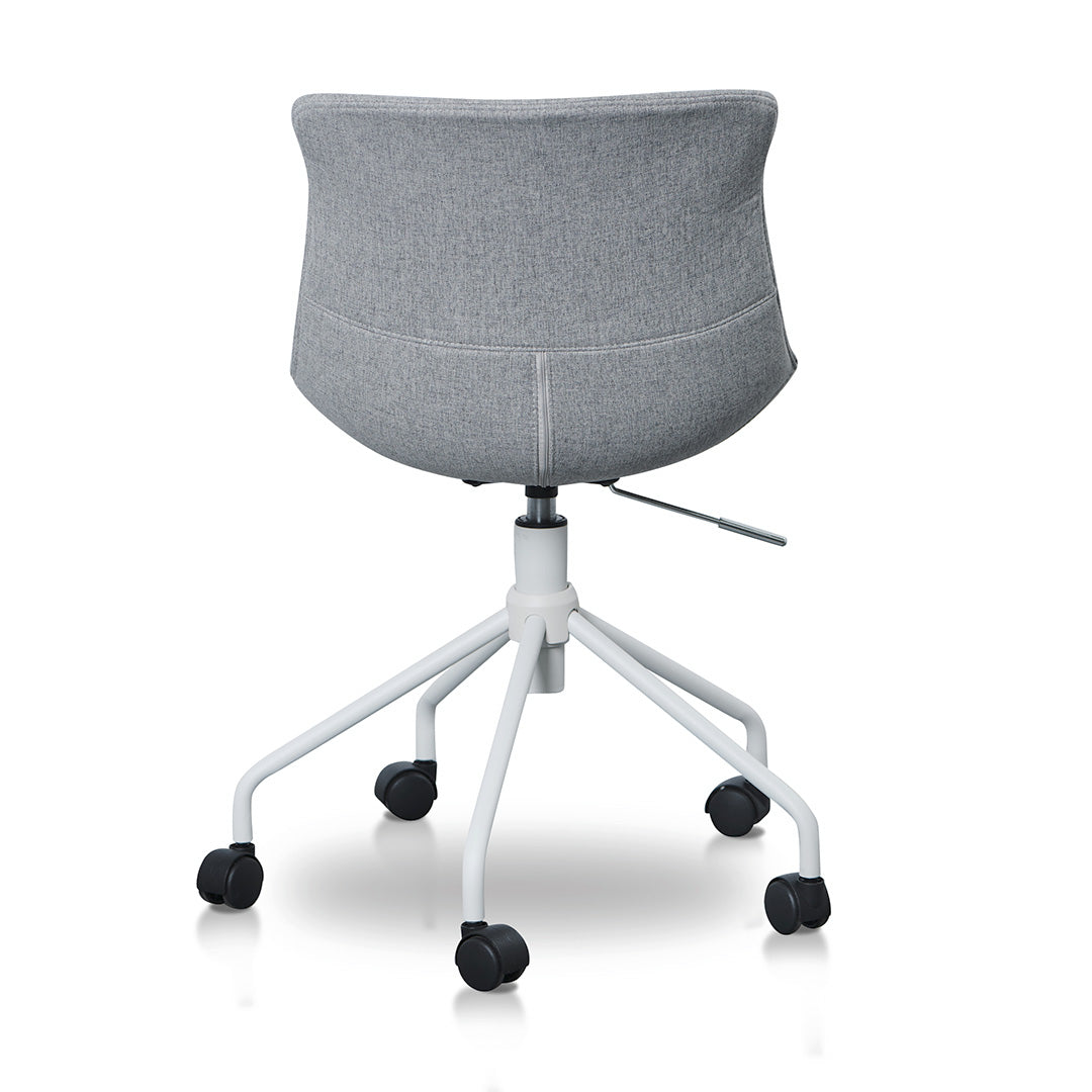 Zima Office Bar Chair - Light Grey with White Base Office Chair LF-Core   